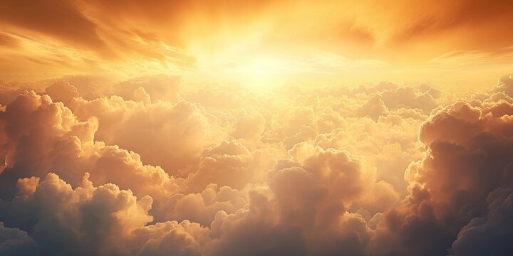 In the early morning, as the grey clouds dispersed, the sky transformed into a golden canvas, inspiring endless imagination for a new wallpaper and endless encouragement for a brighter, Generative AI
