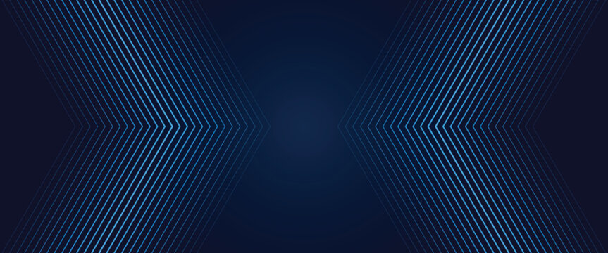 Abstract blue arrow lines on white background. Modern blue gradient geometric lines pattern. Minimal lines. Futuristic technology concept