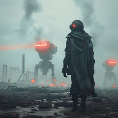 Future fantasy battlefields, high-tech warriors and war robots everywhere