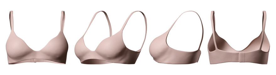 pink plain and simple bra mockup