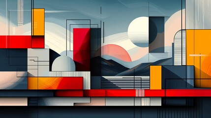 Minimalist approach with clean, sharp lines, abstract  , background