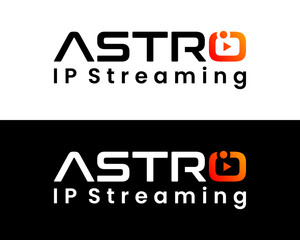 Letter O wordmark streaming video technology logo design.