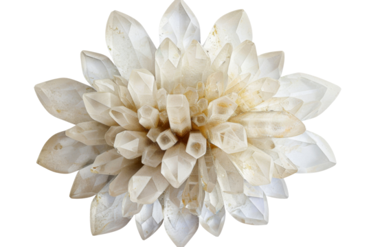 Colorful sharp crystal, gemstone or minerals isolated on background, Quartz stone from raw natural, pure shiny crystal, Essential jewelry.