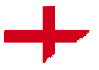 Obraz premium England flag with palette knife paint brush strokes grunge texture design. Grunge brush stroke effect