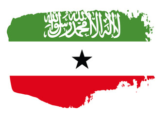Somaliland flag collection with palette knife paint brush strokes grunge texture design. Grunge brush stroke effect set