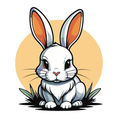 clipart a rabbit vector isolation