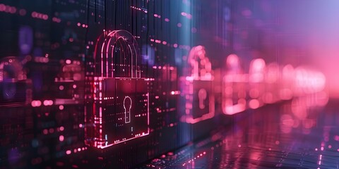 Obraz premium A visual narrative emphasizing the importance of data security in maintaining trust in online platforms. Concept Data Security, Online Platforms, Trust, Visual Narrative, Importance