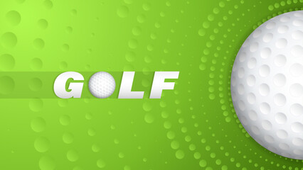 Vector illustration of golf outing background with golf ball