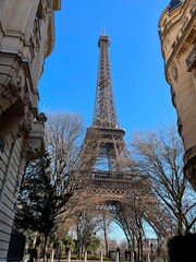 Buenos Ayres street in Paris. Eiffle Tower. - obrazy, fototapety, plakaty