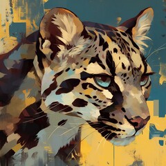 Clouded Leopard,Texture Art