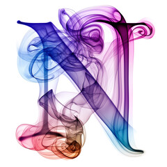Alphabet Ethereal Smoke - Letter N