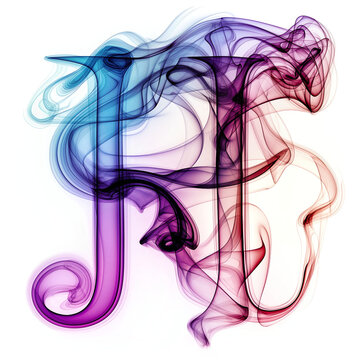 Alphabet Ethereal Smoke - Letter H