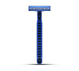 shaving razor on white background
