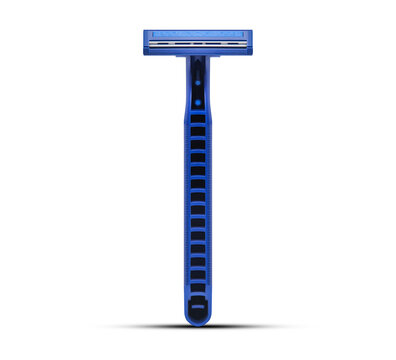 shaving razor on white background