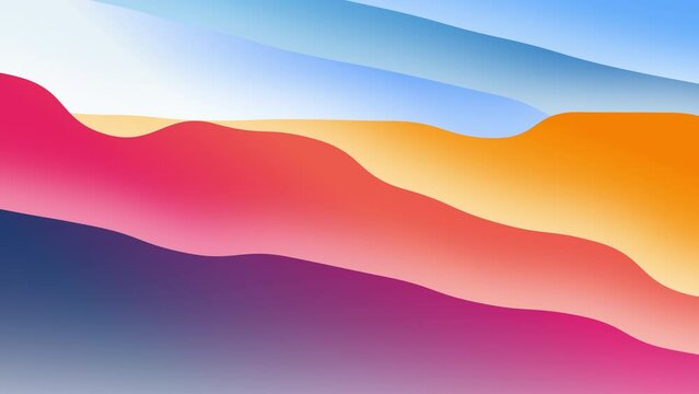 Live wallpaper animation from wavy shapes filled colorful wavy shapes, 4K abstract animated background