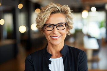 Corporate meeting with successful business people in modern workstation building Generative AI