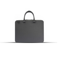 Beautiful luxury leather classic bag, briefcase, diplomat, for office, for laptop, clipping, acessories, mobile, white background