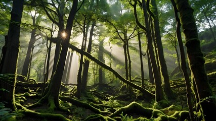 morning in the woods