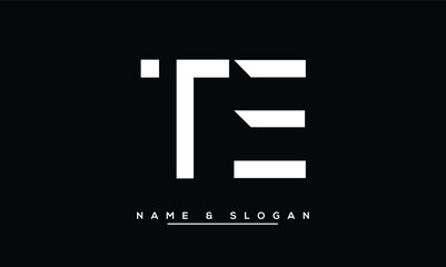 Fototapeta premium TE, ET, T, E Abstract Letters Logo Monogram