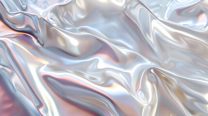 Fototapeta premium Silky Waves of Liquid Gold: Abstract Silk Texture with Metallic Swirls and Ripple Patterns
