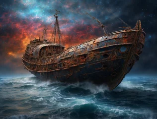 Türaufkleber old ship © Greg