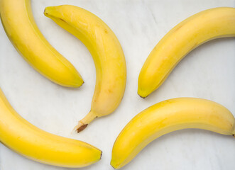 Bananas on white marble background top view - 774186155