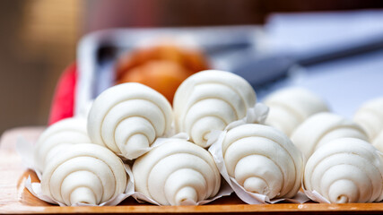 Mantou or chinese steamed buns 