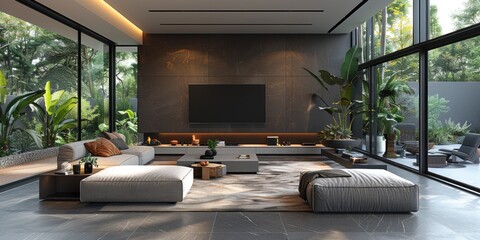 Home entertainment system with a TV, streaming device, and synchronized sound system