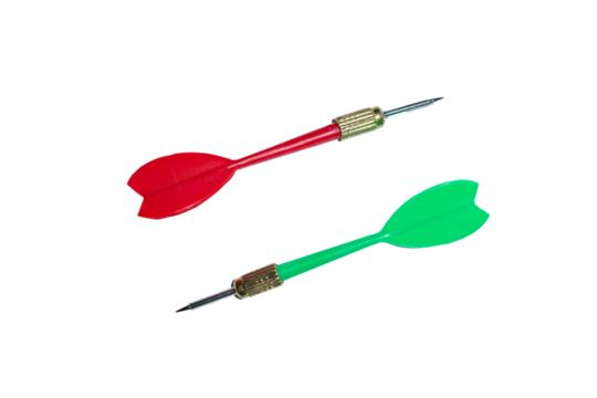darts on white background