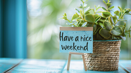 Have a nice weekend background - obrazy, fototapety, plakaty