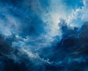 A dramatic sky the aftermath of a storm - obrazy, fototapety, plakaty