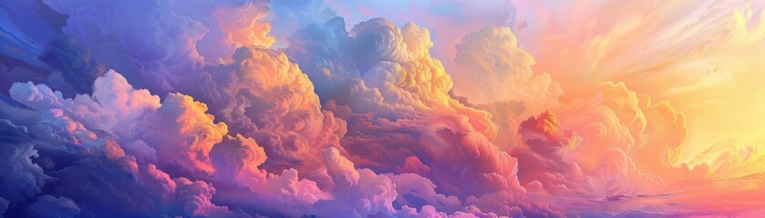 A fantastical depiction of the sky at dawn