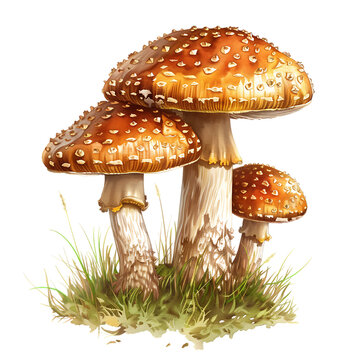 Illustration of a Royal Agarics on a white background