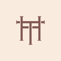 Letter TH Or HT Logo With Simple Style © Rizqih