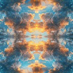 Fototapeta na wymiar A kaleidoscope of clouds at sunset
