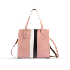 pink female bag on a white background isolated
