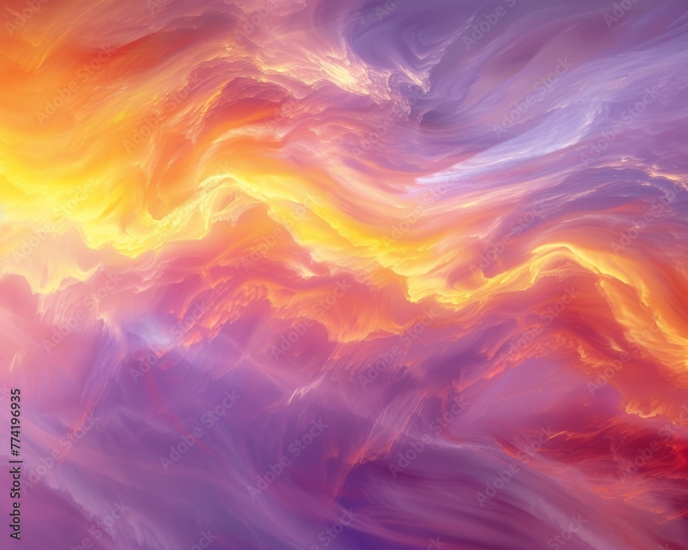 Leinwandbilder abstract patterns of clouds and color blend in a mesmerizing sunset sky.