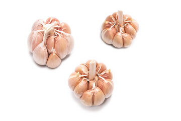 Garlic isolated on a white background.