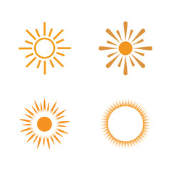Sun logo vector template symbol design
