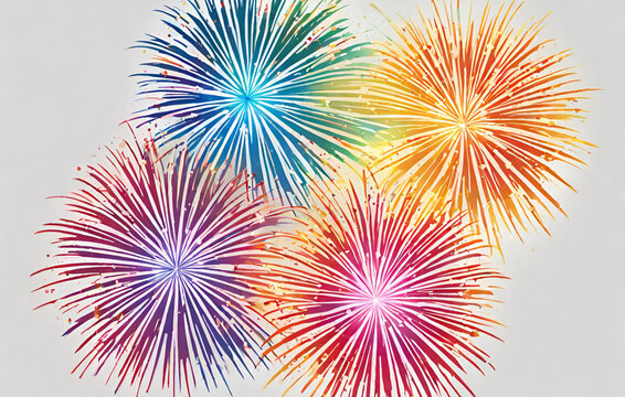 Happy new year fireworks confetti background images collections cute wallpapers ai generated
