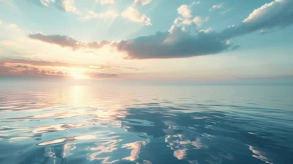 Fotobehang Dawn breaking over a tranquil sea © WARIT_S