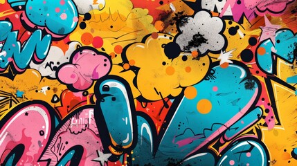 A graffiti styled abstract background, illustration