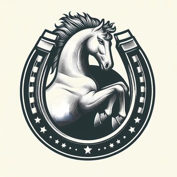 recommend clip art: vintage illustration of horse and horseshoe