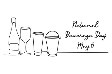 line art of National Beverage Day good for National Beverage Day celebrate. line art. illustration.