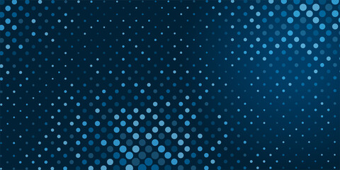 big data, computer science, artificial intelligence. Abstract dotted background. Dark background with dots of different sizes and different shades of blue for design of covers, presentations, websites
