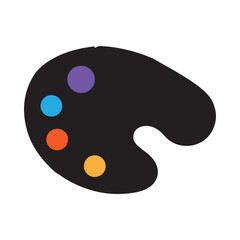 Paint palette and brush icon