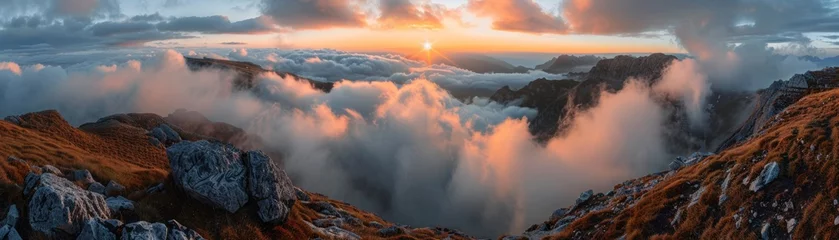 Fotobehang Spectacular view from a mountaintop © WARIT_S