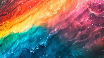 Abstract background of colorful oil paint on water surface close-up - obrazy, fototapety, plakaty