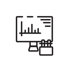 Computer Analysis Vaccine Line Icon