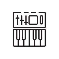 Keyboard Midi Music Line Icon